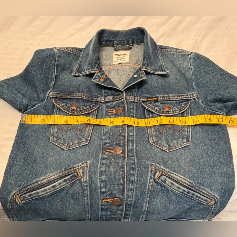 Wrangler Icons Jacket Womens Size XS Regular Fit Rigid Denim Jean Western 124WJ - Picture 13 of 16